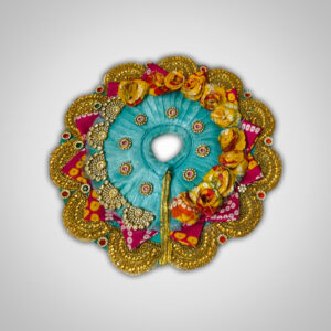 Blue And Golden Radha Rani Dress