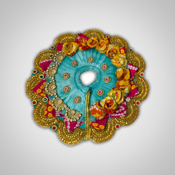 Blue And Golden Radha Rani Dress